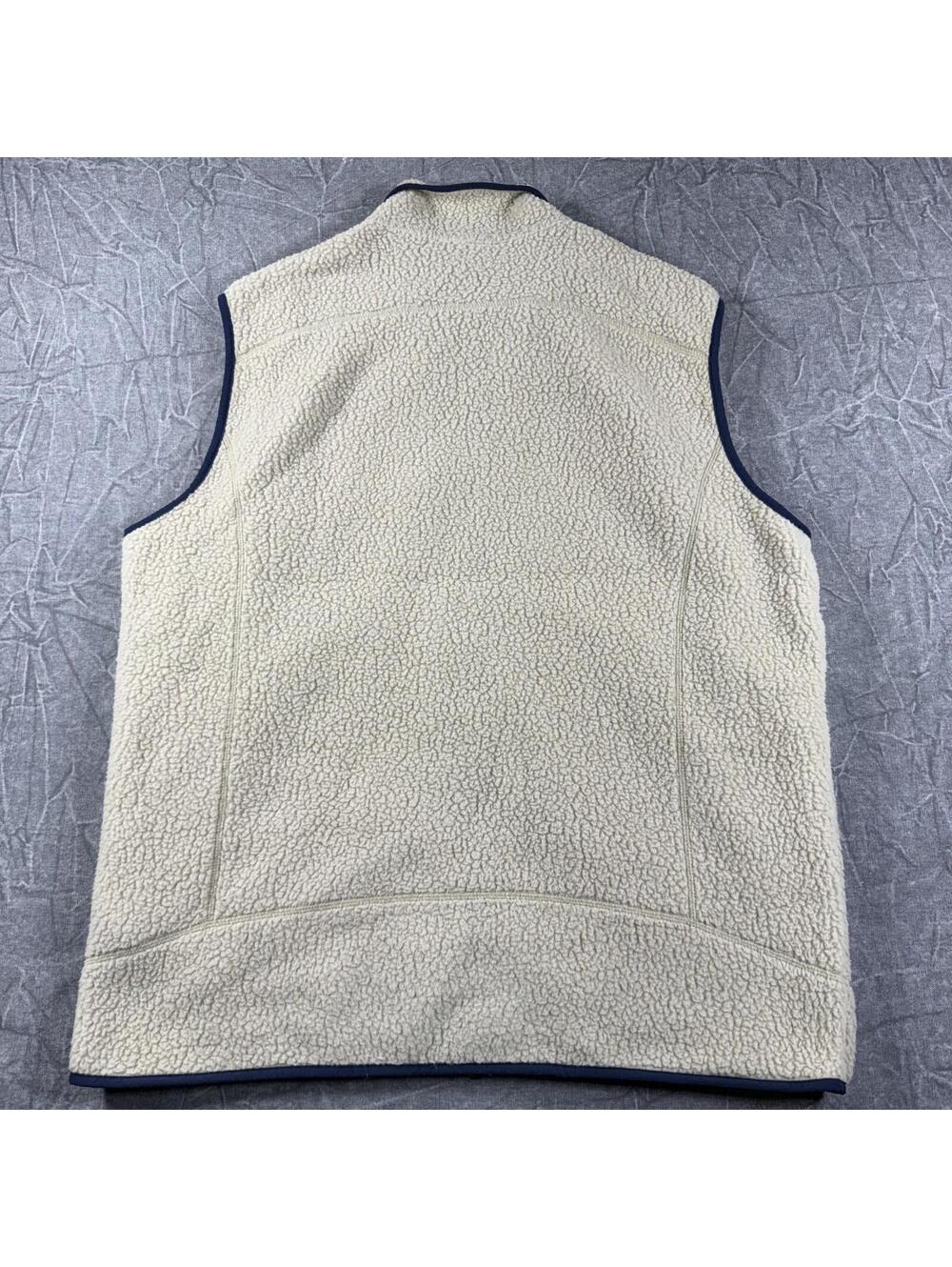 Patagonia Vest Women's XL Cream Fleece Full Zip - Picture 4 of 4
